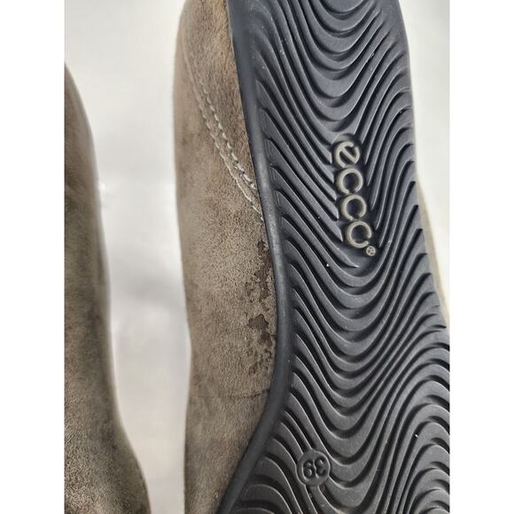 Ecco Womens Suede Flats Size US 8/8.5 Dark Green Cottagecore - Picture 8 of 9